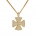 Χρυσός γυναικείος σταυρός Μάλτας Κ14 με αλυσίδα
